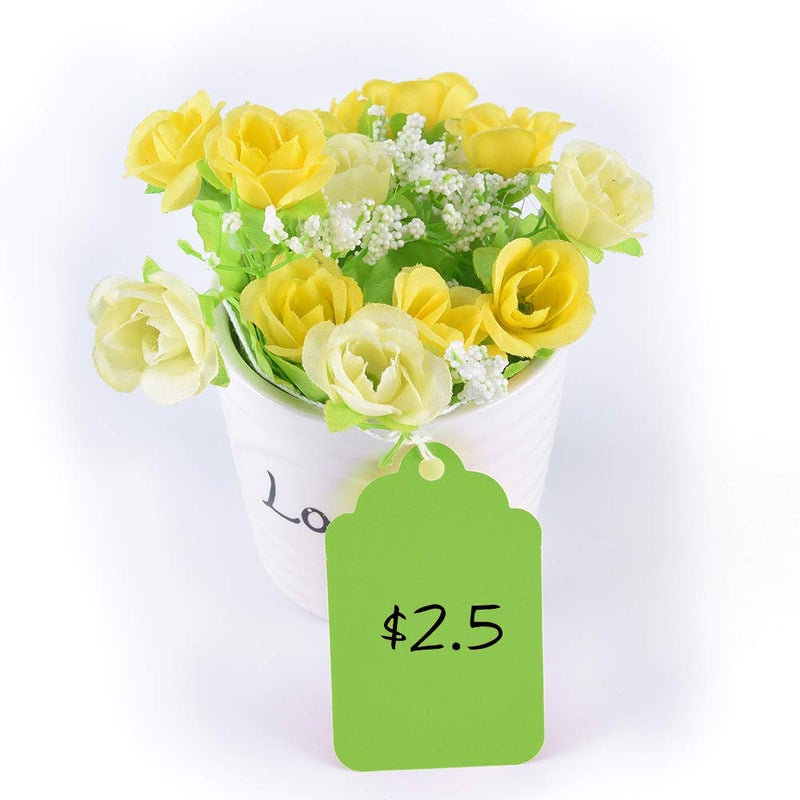 Brothersbox Green Price Tags 240pcs, Matte Tags with Strings Attached Marking Merchandise Hang Labels for Christmas Gifts Jewelry Clothing Garage Yard Rummage Sale Supplies 1.69 x 2.75 inch - Image 4